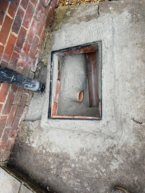 Inspection chamber rebuilt and benched by Taunton Drain Rescue